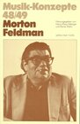 Buchcover Morton Feldman