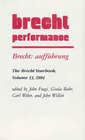 Buchcover Brecht: aufführung
