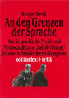 Buchcover "An den Grenzen der Sprache"