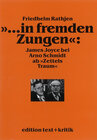 Buchcover "... in fremden Zungen": James Joyce bei Arno Schmidt ab "Zettels Traum"