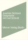 Buchcover Gespräche mit Carl Schmitt