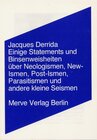 Buchcover Einige Statements und Binsenweisheiten über Neologismen, New-Ismen, Post-Ismen, Parasitismen und andere kleine Seismen