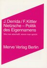 Buchcover Nietzsche - Politik des Eigennamens