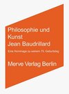 Buchcover Philosophie und Kunst. Jean Baudrillard