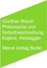 Buchcover Philosophie und Selbstbeschreibung