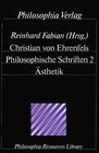 Buchcover Philosophische Schriften / Ästhetik