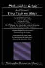 Buchcover Adolf Reinach – Three Texts on Ethics