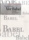 Buchcover Vor Babel