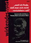 Buchcover Weil ich finde, dass man sich nicht entziehen soll