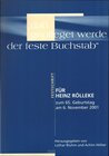 Buchcover """dass gepfleget werde der feste Buchstab"". Festschrift für Heinz... / """dass gepfleget werde der feste Buchstab"". F