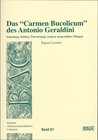 Buchcover Das "Carmen Bucolicum" des Antonio Geraldini