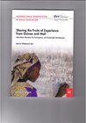 Buchcover Sharing the Fruits of Experience from Guinea and Mali