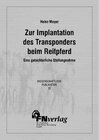 Buchcover Zur Implantation des Transponders beim Reitpferd