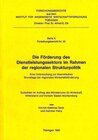 Buchcover Die Förderung des Dienstleistungssektors im Rahmen der regionalen Strukturpolitik