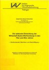 Buchcover Die sektorale Entwicklung der Wirtschaft Baden-Württembergs in den 70er und 80er Jahren