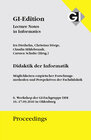 Buchcover GI Edition Proceedings Band 168 Didaktik der Informatik 2010