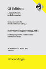 Buchcover GI Edition Proceedings Band 213 Software Engineering 2013