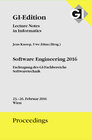 Buchcover GI Edition Proceedings Band 252 Software Engineering 2016