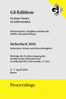 Buchcover GI Edition Proceedings Band 256 Sicherheit 2016