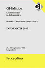 Buchcover GI Edition Proceedings Band 259 INFORMATIK 2016