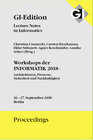 Buchcover GI Edition Proceedings Band 285 Workshops der INFORMATIK 2018