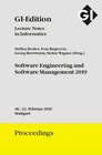 Buchcover GI Edition Proceedings Band 292 Software Engineering und Software Management 2019