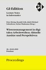 Buchcover GI Edition Proceedings Band 303 "Wissensmanagement in digitalen Arbeitswelten: Aktuelle Ansätze und Perspektiven"