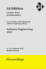Buchcover GI Edition Proceedings Band 320 "Software Engineering 2022"