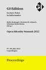 Buchcover GI Edition Proceedings Band 325 "Open Identity Summit 2022"