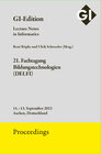 Buchcover GI Edition Proceedings Band 338