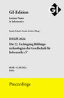 Buchcover GI Edition Proceedings Band 356 "DELFI 2024"