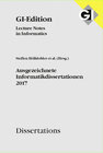 Buchcover GI LNI Dissertations Band 18 - Ausgezeichnete Informatikdissertationen 2017