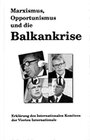 Buchcover Marxismus, Opportunismus und die Balkankrise