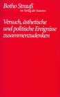 Buchcover Versuch, ästhetische und politische Ereignisse zusammenzudenken