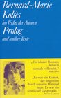 Buchcover Prolog und andere Texte