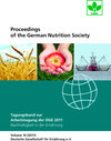 Buchcover Proceeding of the German Nutrition Society - Volume 16 (2011)