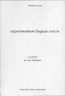 Buchcover experimentum linguae crucis