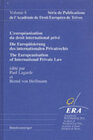 Buchcover Europäisierung des Internationalen Privatrechts