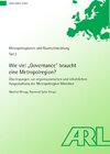 Buchcover Wie viel "Governance" braucht eine Metropolregion?