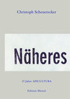 Buchcover Näheres. 25 Jahre Apicultura