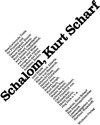 Buchcover Schalom, Kurt Scharf