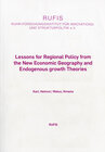 Buchcover Lessons for Regional Policy from the New Economic Geography and Endogenous growth Theories