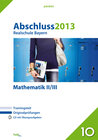 Buchcover Pauker. Die Lernhilfen / Abschluss 2013 - Realschule Bayern Mathematik II/III