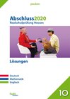 Buchcover Abschluss 2020 - Realschulprüfung Hessen - Lösungen