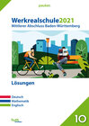 Buchcover Werkrealschule 2021 - Mittlerer Abschluss Baden-Württemberg Lösungen