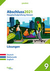Buchcover Abschluss 2021 - Hauptschulprüfung Hessen - Lösungen
