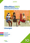 Buchcover Abschluss 2021 - Realschulprüfung Hessen - Lösungen