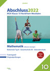 Buchcover Abschluss 2022 - Mittlerer Schulabschluss Nordrhein-Westfalen Mathematik Realschule