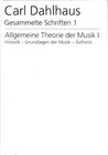 Buchcover Gesammelte Schriften. Pflichtfortsetzung / Allgemeine Theorie und Musik I