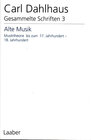 Buchcover Gesammelte Schriften. Pflichtfortsetzung / Alte Musik